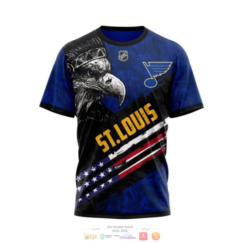 St Louis Blues NHL Eagle American flag 3D shirt hoodie 1 2 3 4 5 6 7