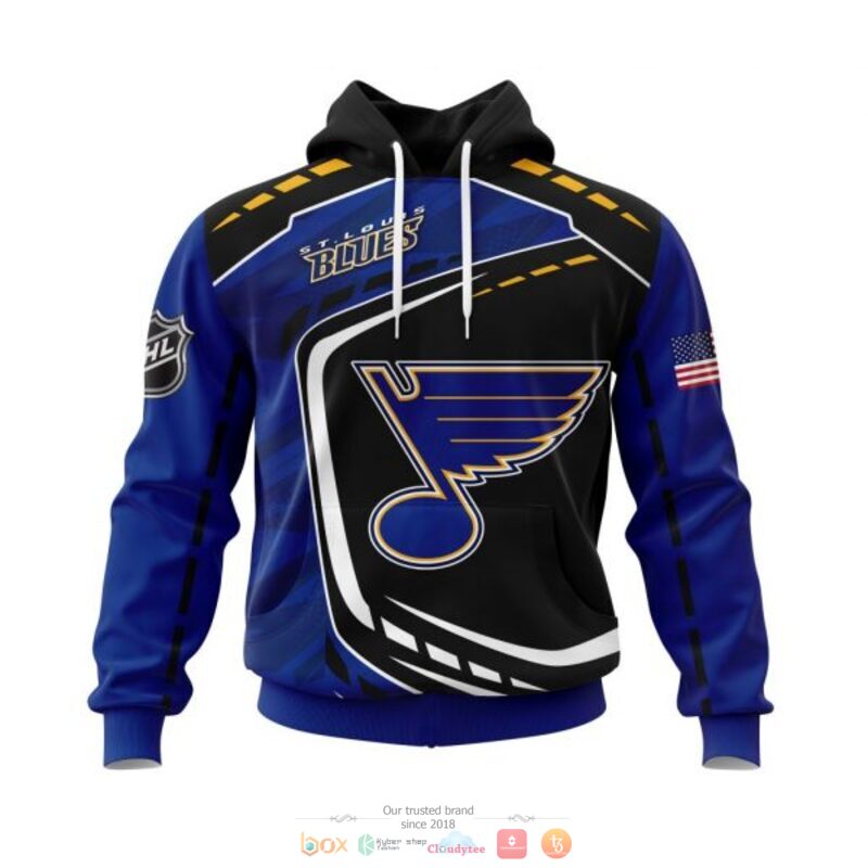 St Louis Blues NHL black blue 3D shirt hoodie