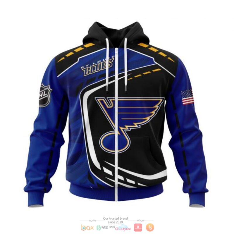 St. Louis Blues NHL black blue full print 3D shirt, hoodie 2 St Louis Blues NHL black blue 3D shirt hoodie 1