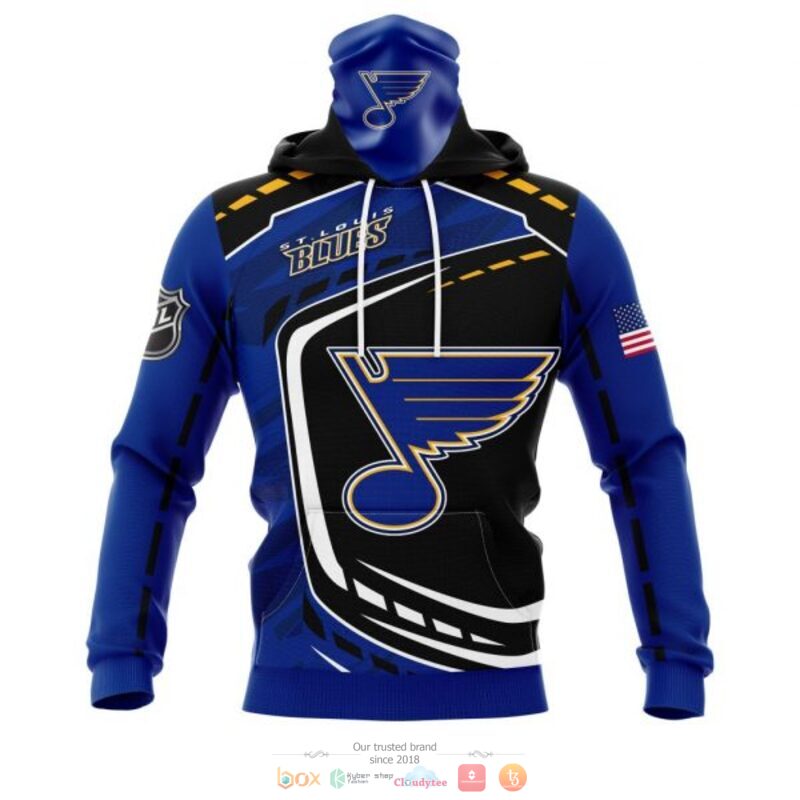 St. Louis Blues NHL black blue full print 3D shirt, hoodie 4 St Louis Blues NHL black blue 3D shirt hoodie 1 2 3