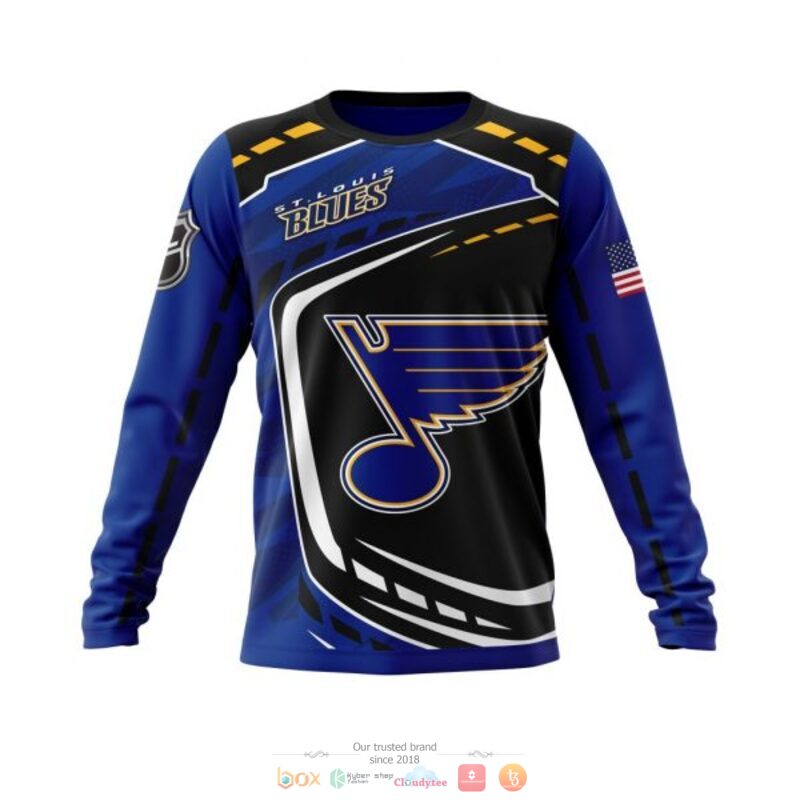 St. Louis Blues NHL black blue full print 3D shirt, hoodie 6 St Louis Blues NHL black blue 3D shirt hoodie 1 2 3 4 5