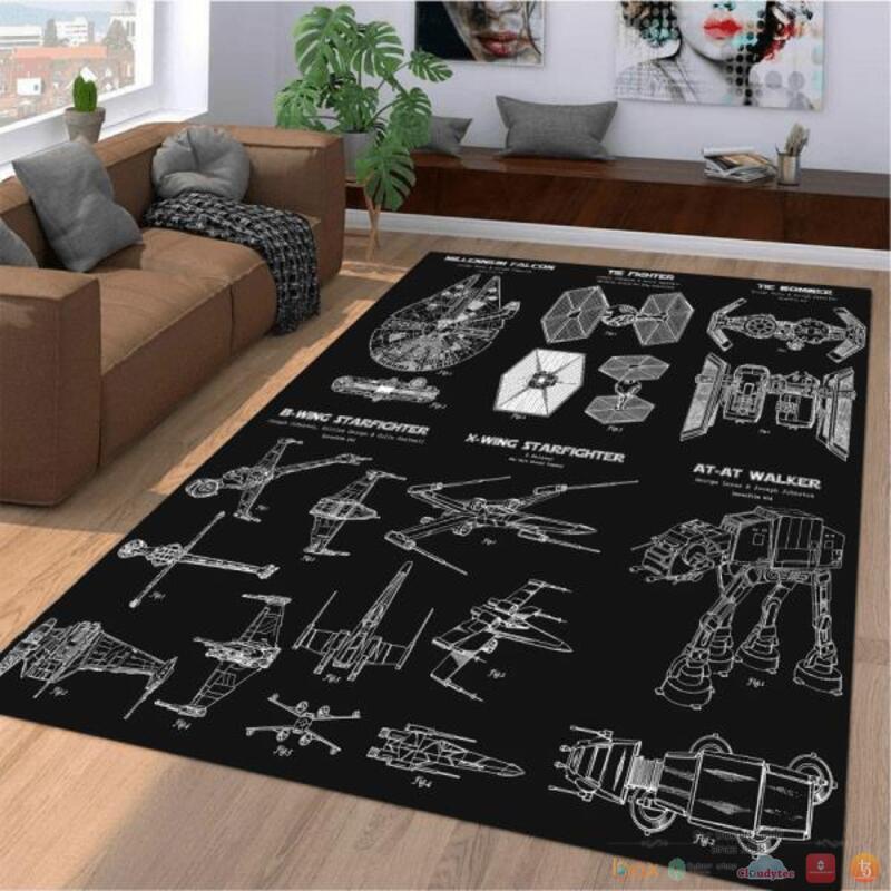 Star Wars Patent Black Rug