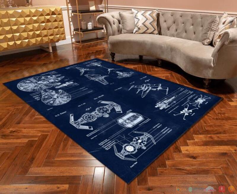 Star Wars Rebel Alliance Fleet Blueprint Rug 1
