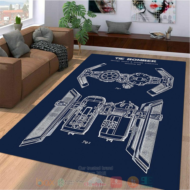 Star Wars The Bomber blue rug