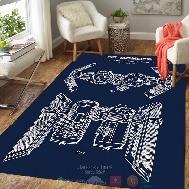 Star Wars The Bomber blue rug 1