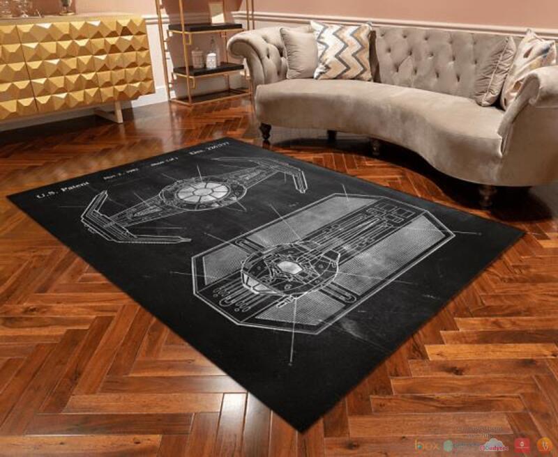 Star Wars Tie Fighter Black Rug 1