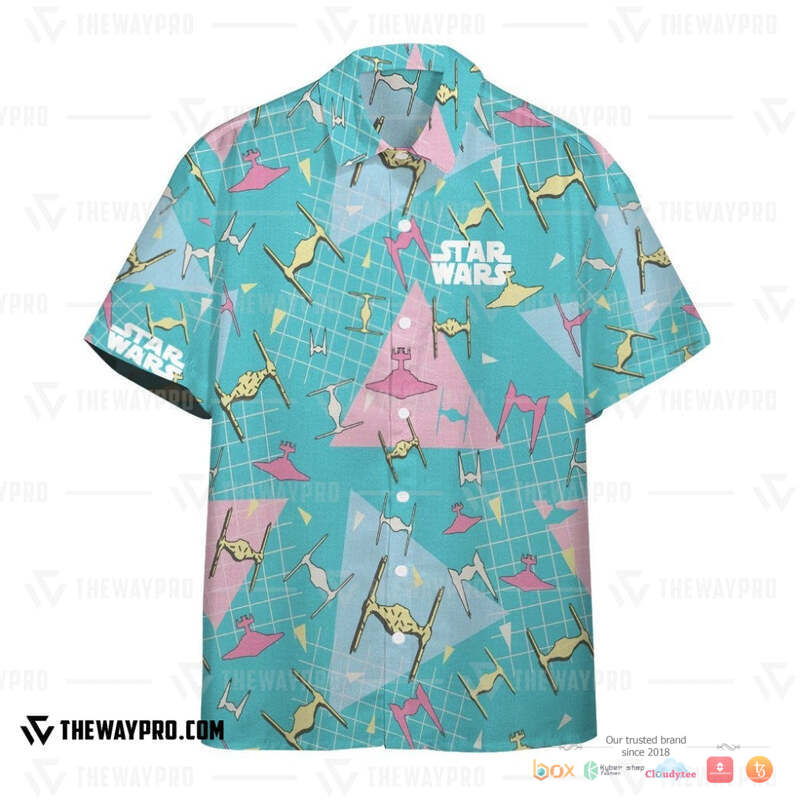 Star Wars Vehicles Neon 90's Hawaiian shirt, short 11 Star Wars Vehicles Neon 90s Hawaiian shirt short