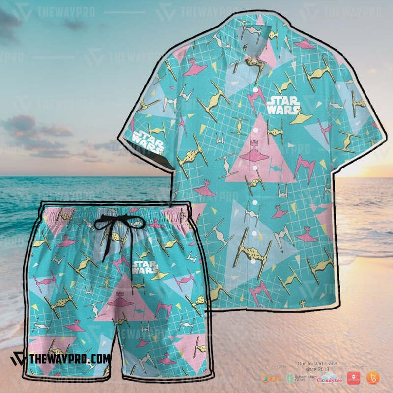 Star Wars Vehicles Neon 90s Hawaiian shirt short 1 2 3 4