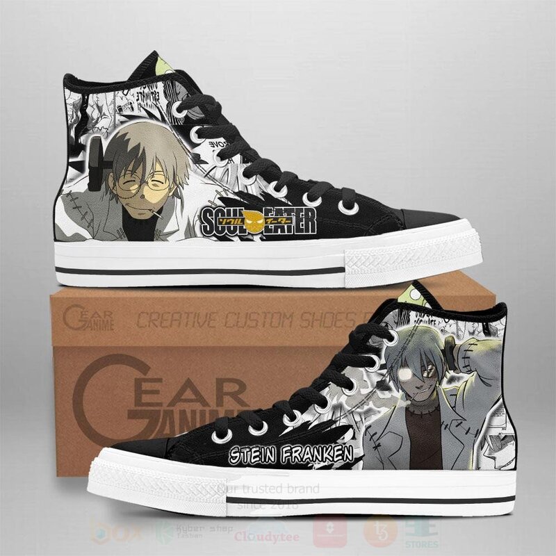 Stein Franken Academy Custom Manga Anime Soul Eater High Top Shoes