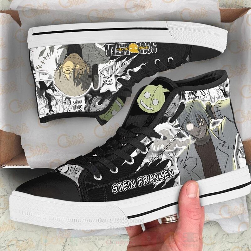 Stein Franken Academy Custom Manga Anime Soul Eater High Top Shoes 1