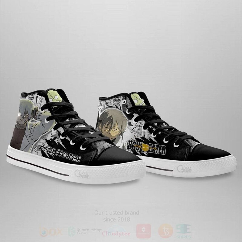 Stein Franken Academy Custom Manga Anime Soul Eater High Top Shoes 1 2