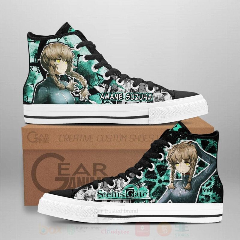 Steins Gate Amane Suzuha Custom Manga Anime High Top Shoes