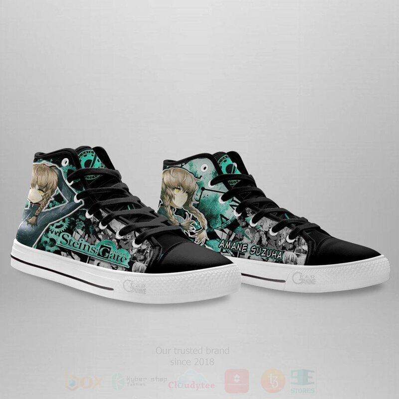 Steins Gate Amane Suzuha Custom Manga Anime High Top Shoes 1 2 3