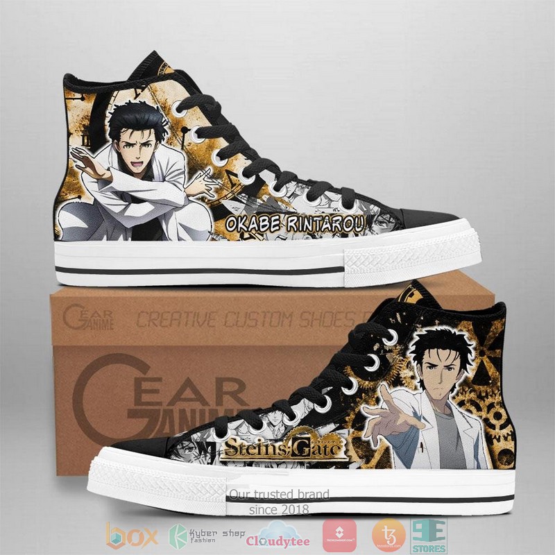 Steins Gate Okabe Rintarou High Top Canvas Shoes