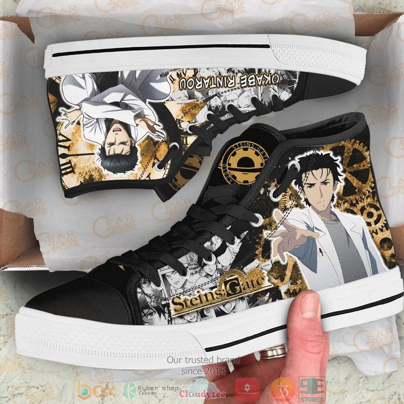 Steins Gate Okabe Rintarou High Top Canvas Shoes 1