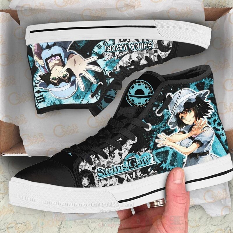 Steins Gate Shiina Mayuri Custom Manga Anime High Top Shoes 1