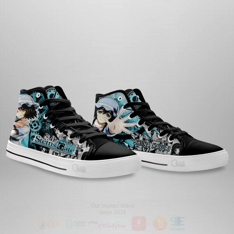BEST Steins Gate Shiina Mayuri Custom Manga Anime High Top Canvas Sneakers 4 Steins Gate Shiina Mayuri Custom Manga Anime High Top Shoes 1 2 3