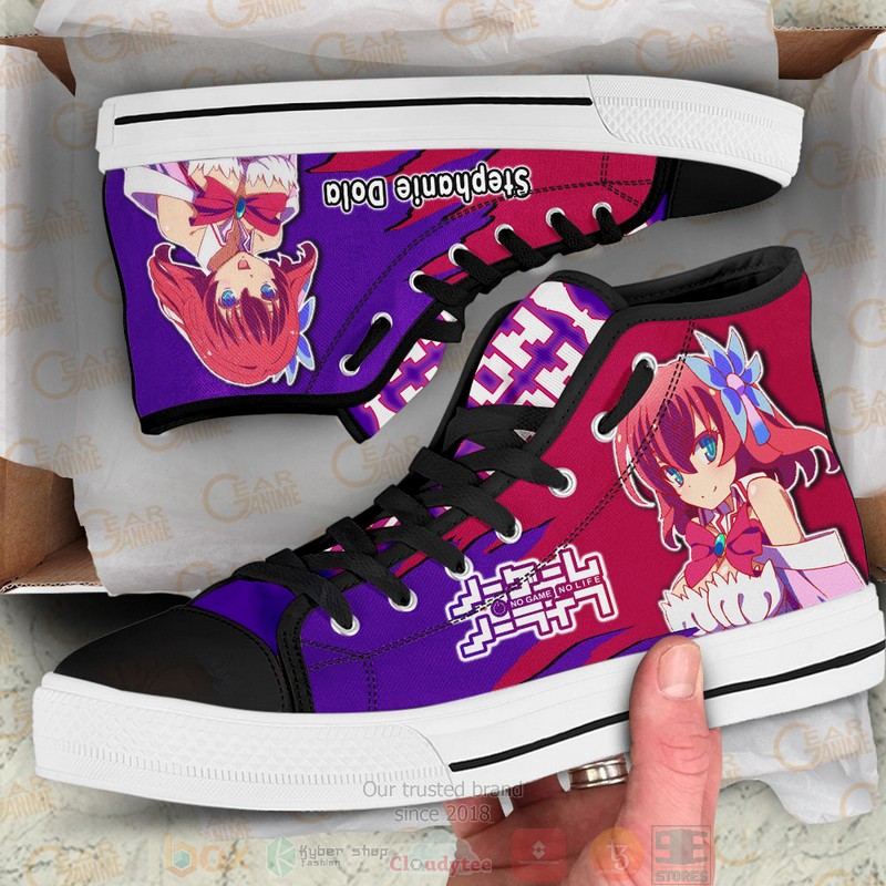 Stephanie Dola No Game No Life Anime Canvas High Top Shoes 1