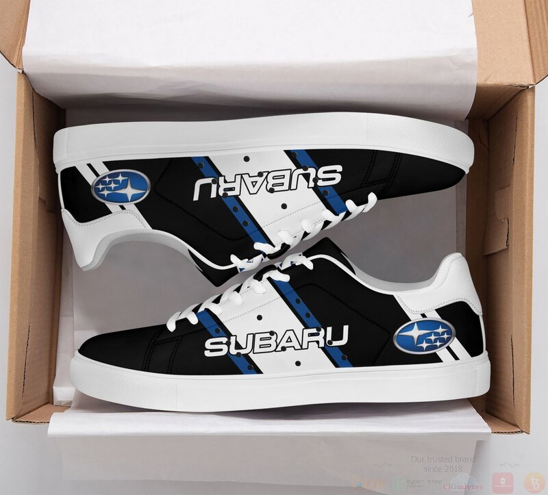 Subaru Black White Stan Smith Low Top Shoes