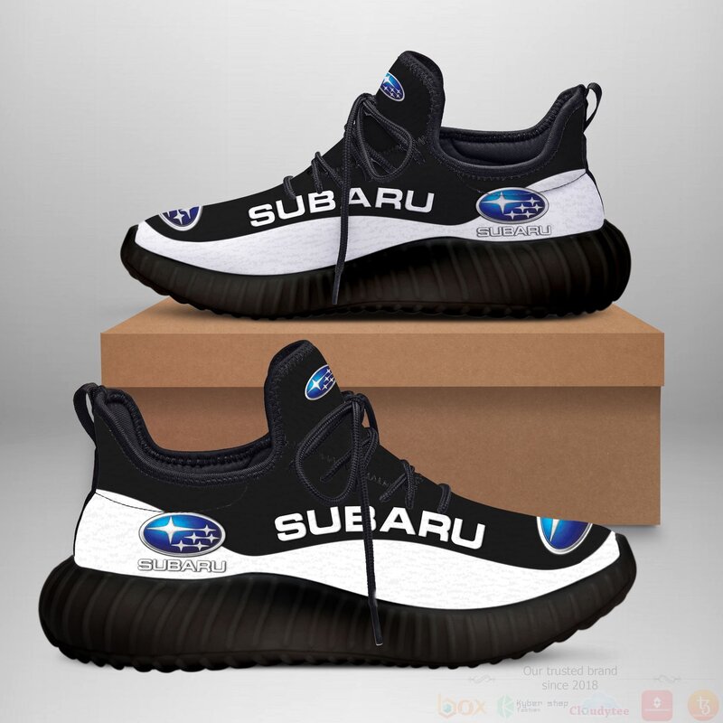 Subaru Black White Yeezy Sneaker Shoes
