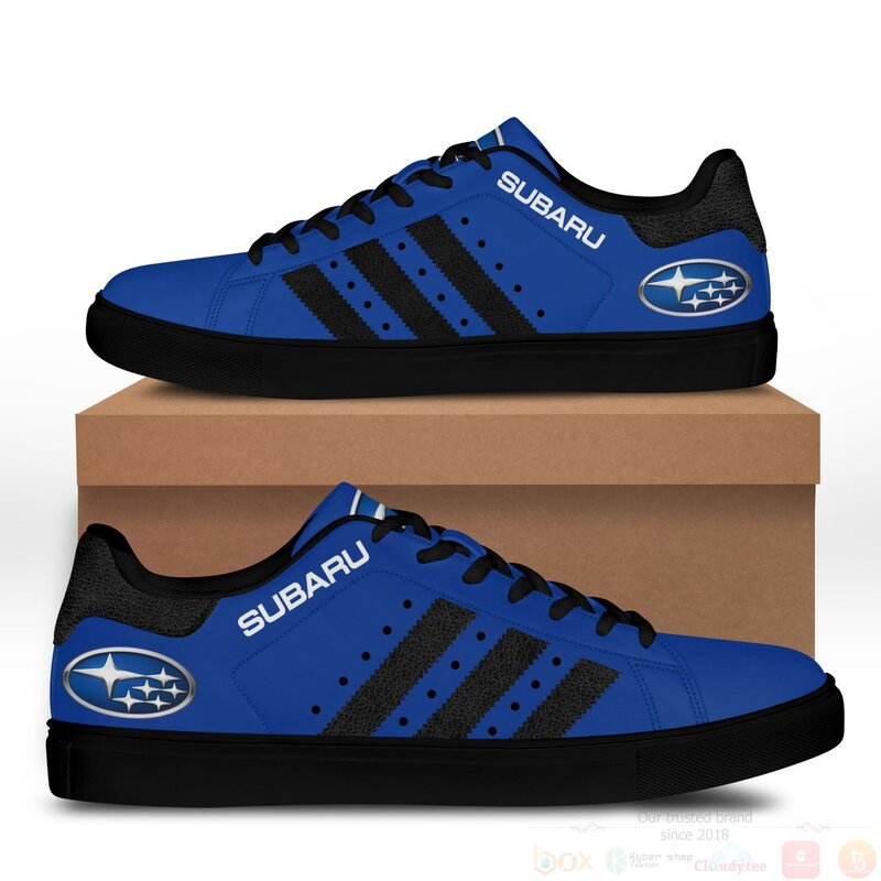BEST Subaru Blue Stan Smith 3 Subaru Blue Stan Smith Low Top Shoes 1 2