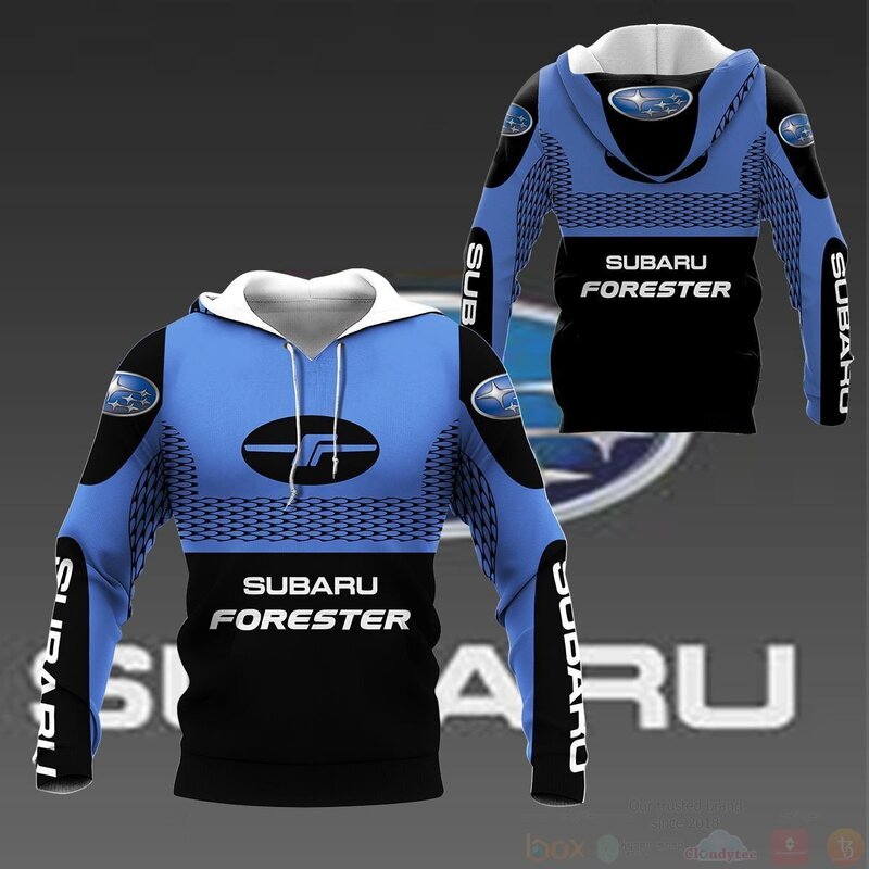 BEST Subaru Forester Blue 3D All Over Pint Hoodie, Shirt 9 Subaru Forester Blue 3D Hoodie Shirt