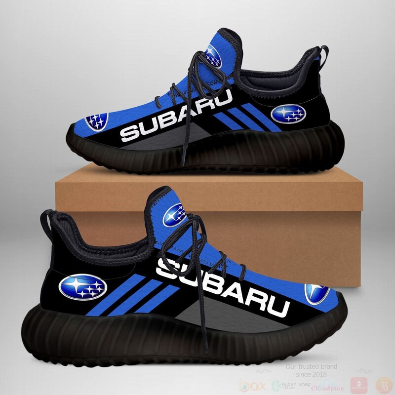 Subaru Logo Blue Yeezy Sneaker Shoes