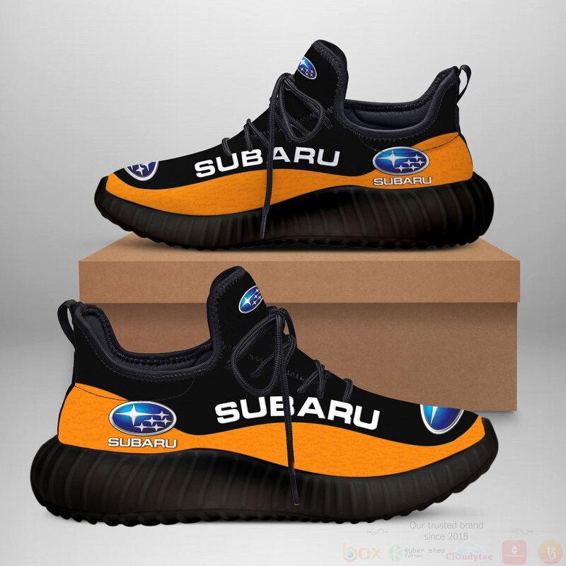 Subaru Orange Yeezy Sneaker Shoes