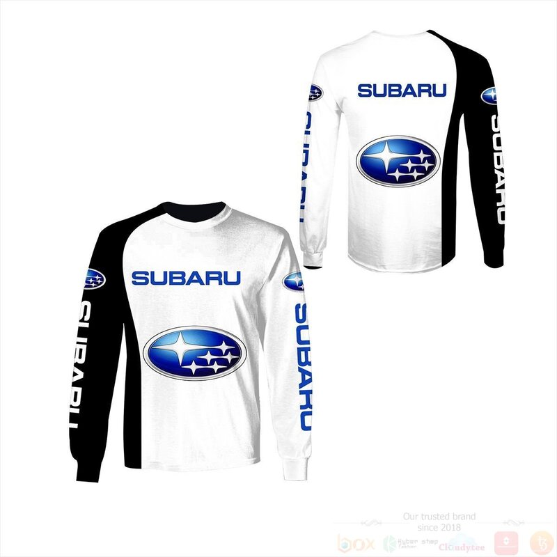 BEST Subaru Racing Black - White 3D All Over Pint Hoodie, Shirt 2 Subaru Racing Black White 3D Hoodie Shirt 1