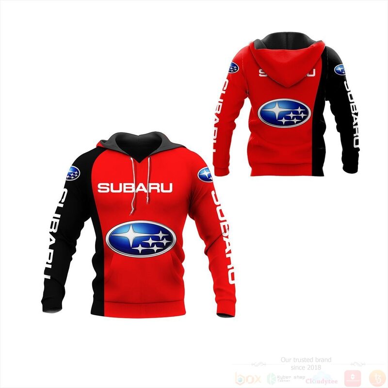 BEST Subaru Racing Red 3D All Over Pint Hoodie, Shirt 9 Subaru Racing Red 3D Hoodie Shirt