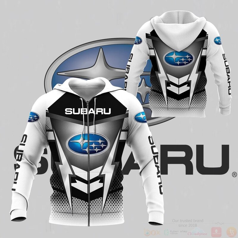 BEST Subaru Racing White 3D All Over Pint Hoodie, Shirt 4 Subaru Racing White 3D Hoodie Shirt 1 2 3