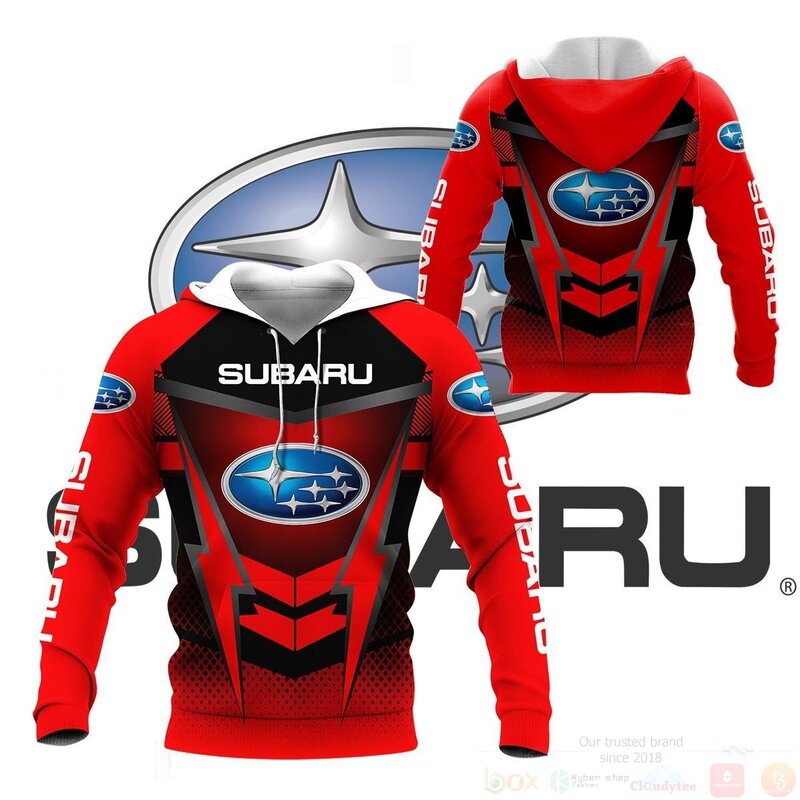 BEST Subaru Red 3D All Over Pint Hoodie, Shirt 1 Subaru Red 3D Hoodie Shirt