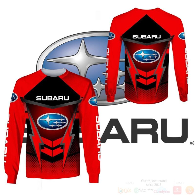 BEST Subaru Red 3D All Over Pint Hoodie, Shirt 2 Subaru Red 3D Hoodie Shirt 1
