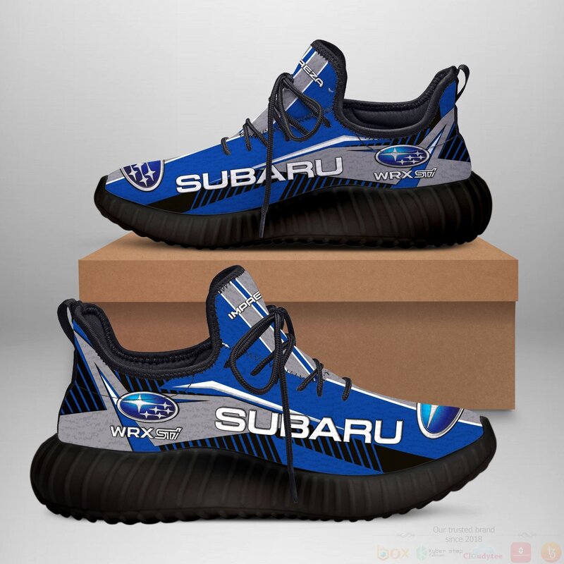 Subaru WRX STI Blue Yeezy Sneaker Shoes