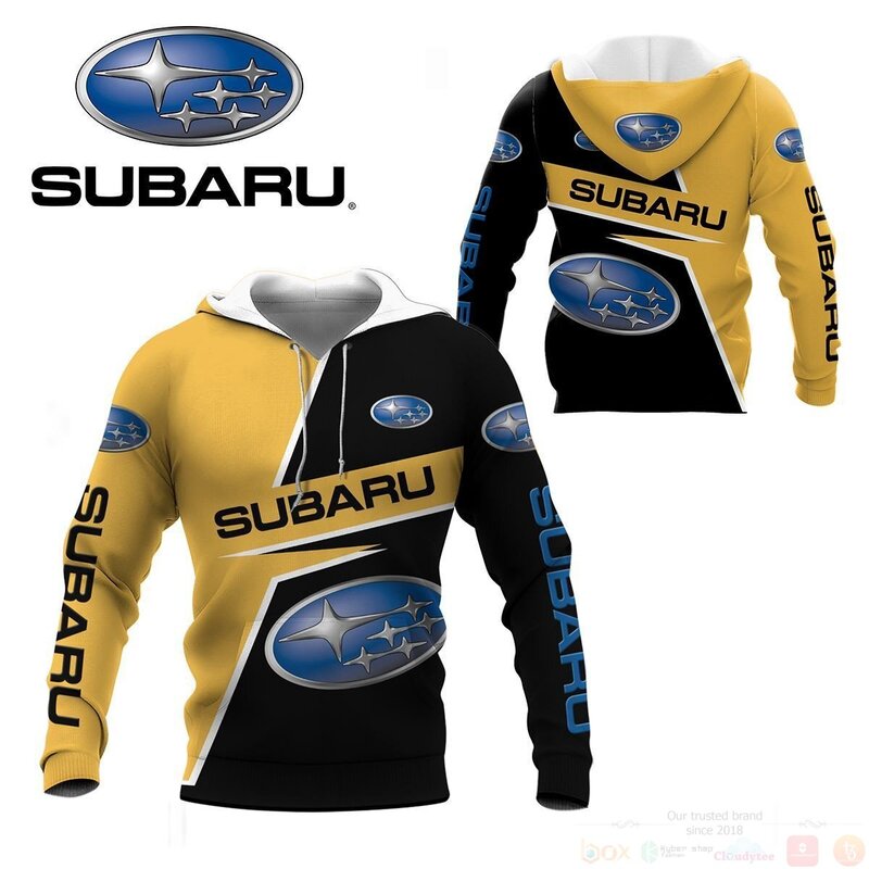 BEST Subaru Yellow 3D All Over Pint Hoodie, Shirt 8 Subaru Yellow 3D Hoodie Shirt