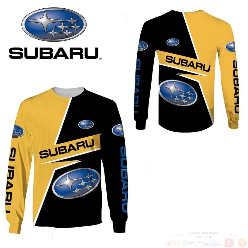 BEST Subaru Yellow 3D All Over Pint Hoodie, Shirt 2 Subaru Yellow 3D Hoodie Shirt 1