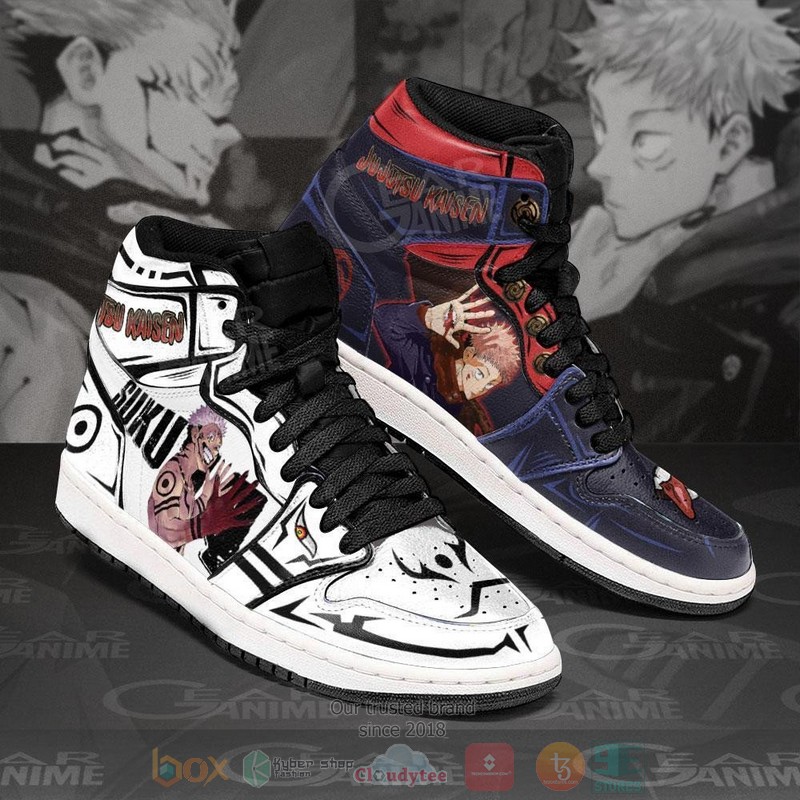 Sukuna And Itadori Jujutsu Kaisen Anime Air Jordan high top Sneaker Shoes 2 Sukuna And Itadori Jujutsu Kaisen Anime Air Jordan high top shoes 1