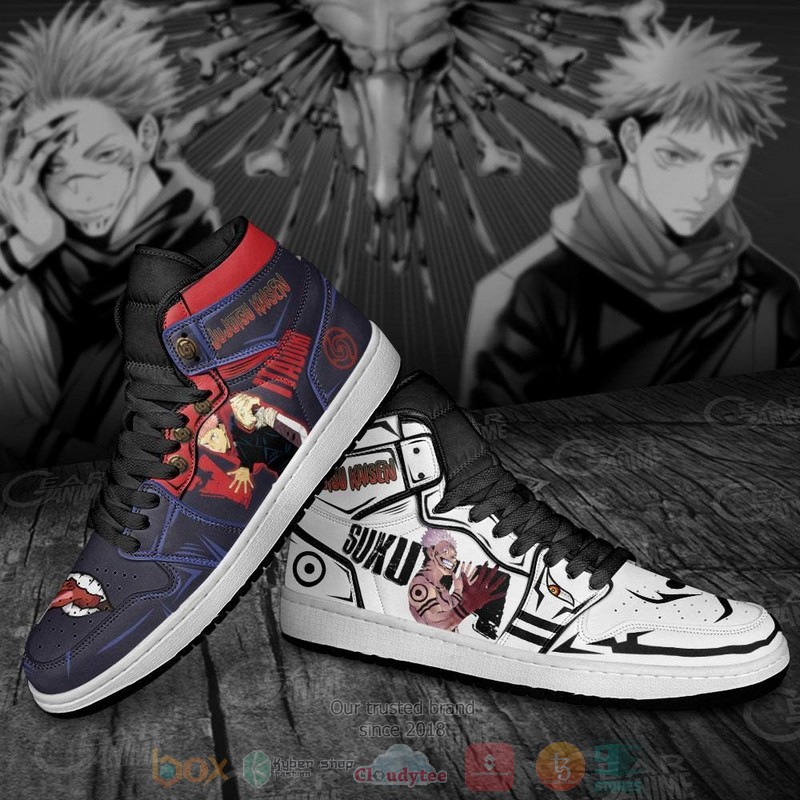 Sukuna And Itadori Jujutsu Kaisen Anime Air Jordan high top Sneaker Shoes 4 Sukuna And Itadori Jujutsu Kaisen Anime Air Jordan high top shoes 1 2 3