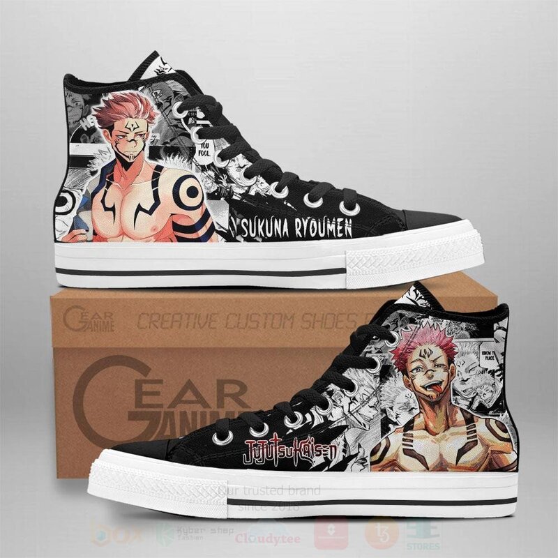 Sukuna Ryoumen Custom Manga Anime Jujutsu Kaisen High Top Shoes