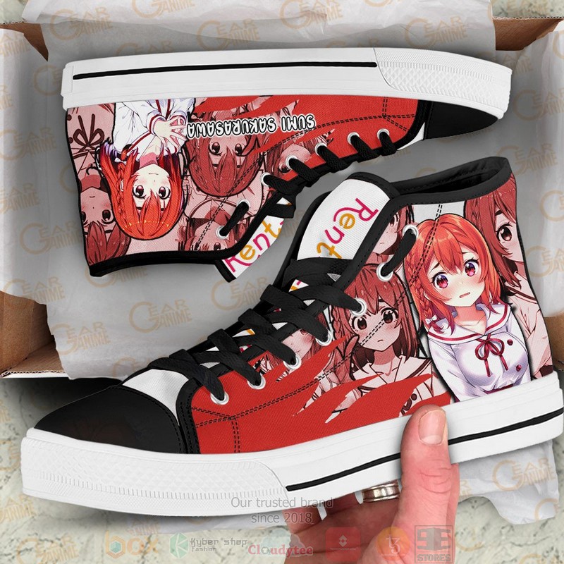 Sumi Sakurasawa Rent A Girlfriend Anime Canvas High Top Shoes 1