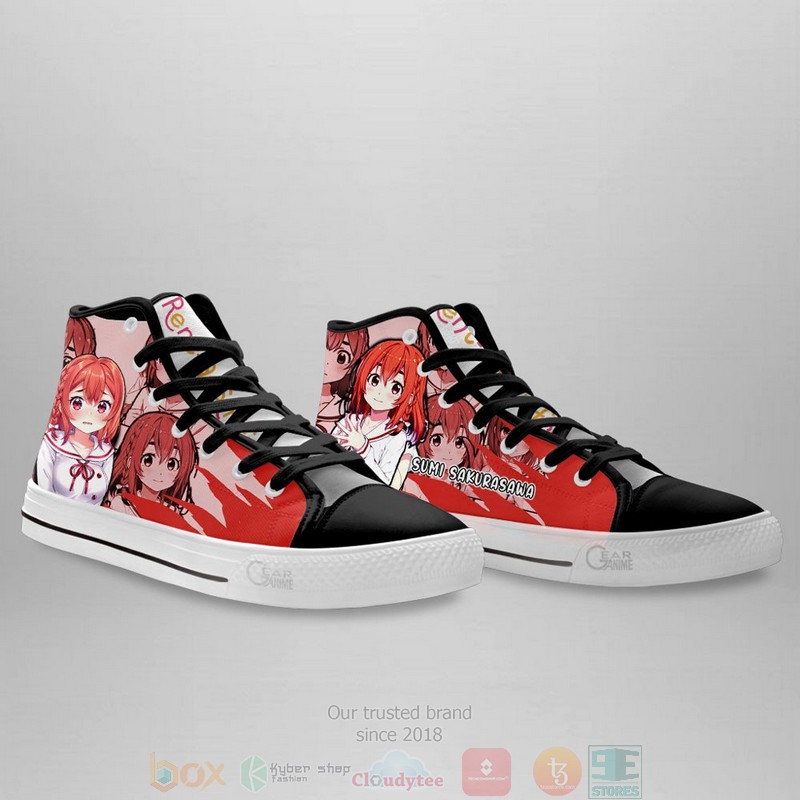 Sumi Sakurasawa Rent A Girlfriend Anime Canvas High Top Sneaker Shoes 3 Sumi Sakurasawa Rent A Girlfriend Anime Canvas High Top Shoes 1 2