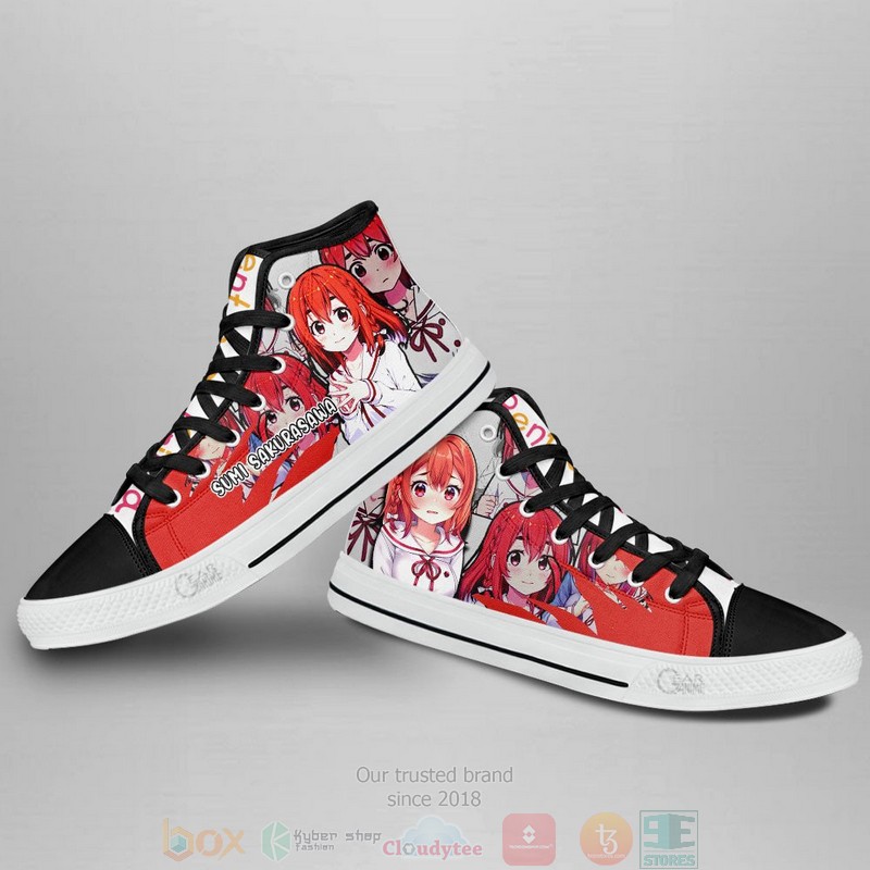 Sumi Sakurasawa Rent A Girlfriend Anime Canvas High Top Sneaker Shoes 4 Sumi Sakurasawa Rent A Girlfriend Anime Canvas High Top Shoes 1 2 3