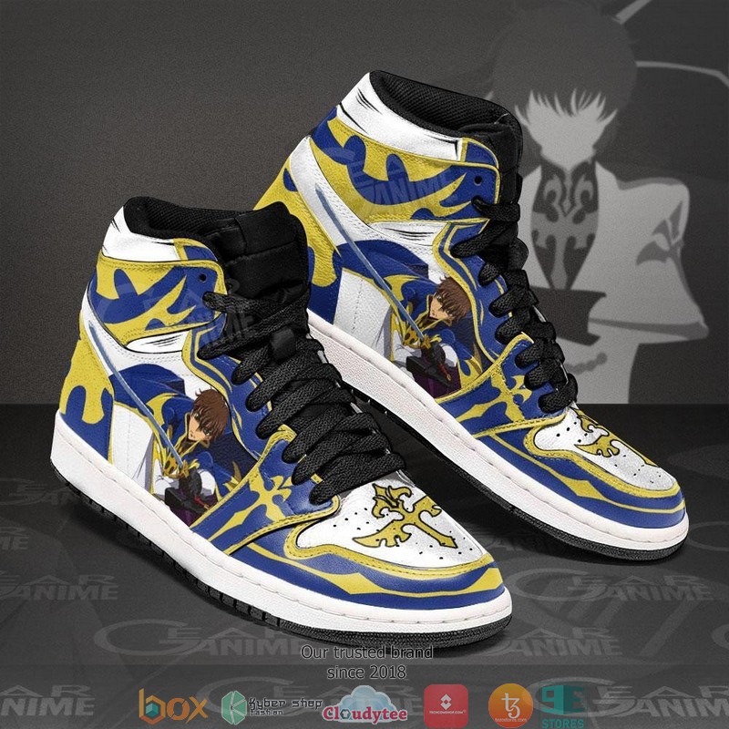 Suzaku Kururugi Anime Code Geass Air Jordan High top shoes 1