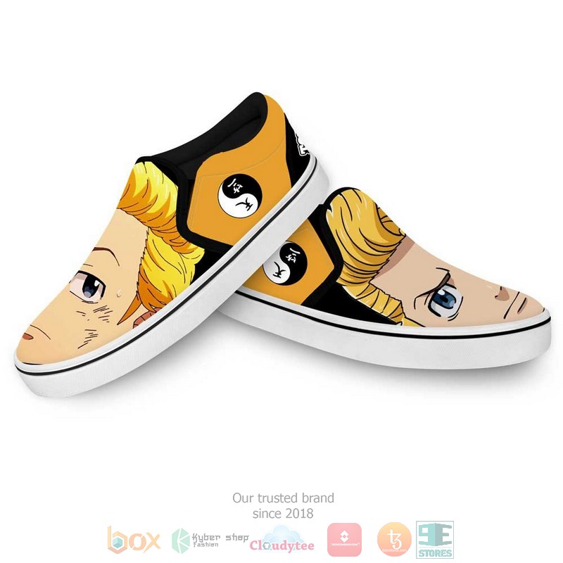 Takemichi Hanagaki Anime Tokyo Revengers Slip-On Sneaker Shoes 4 Takemichi Hanagaki Anime Tokyo Revengers Slip On Shoes 1 2 3