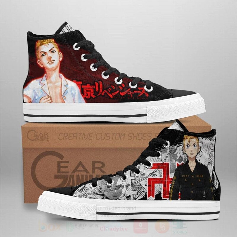 Takemichi Hanagaki Custom Manga Anime Tokyo Revengers High Top Shoes
