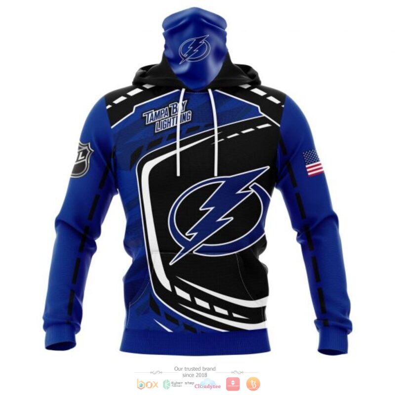 Tampa Bay Lightning NHL black blue full print 3D shirt, hoodie 4 Tampa Bay Lightning NHL black blue 3D shirt hoodie 1 2 3