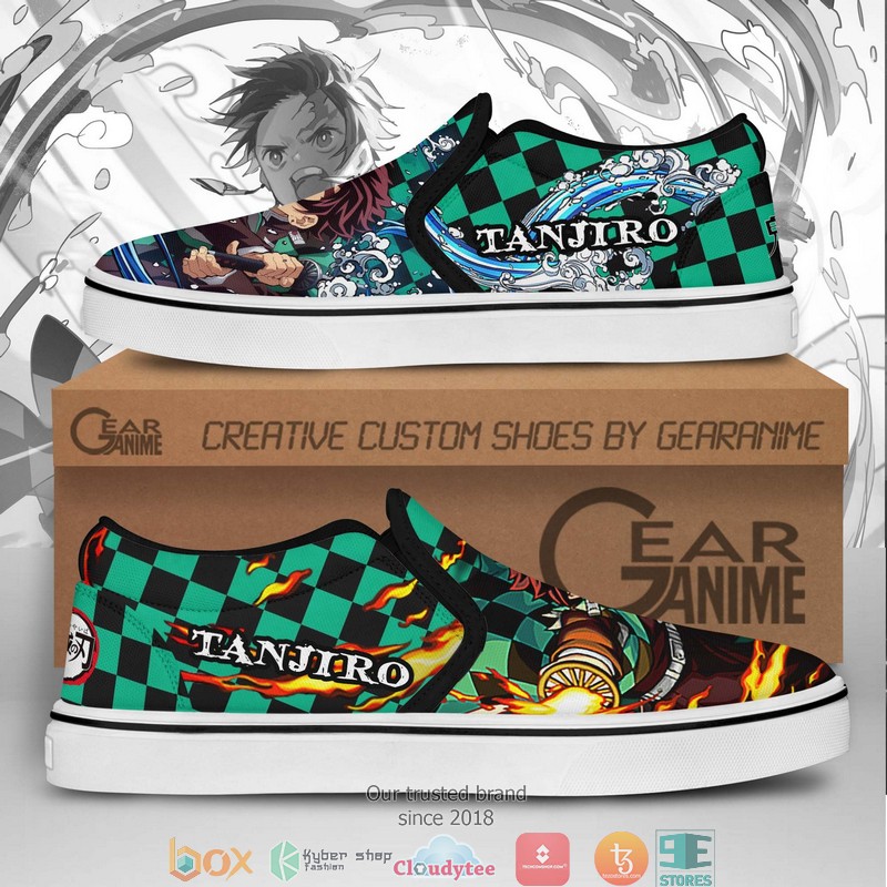 Tanjiro Anime Demon Slayer Slip On Sneakers Shoes 1