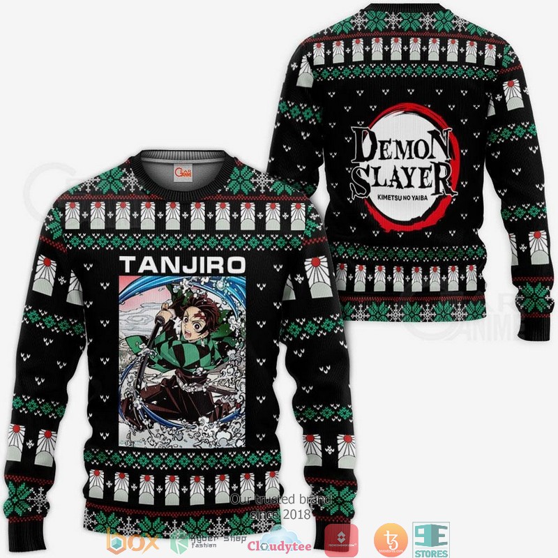 Tanjiro Kamado Christmas Demon Slayer Anime 3d shirt hoodie