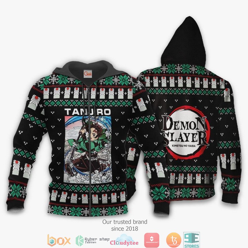 Tanjiro Kamado Christmas Demon Slayer Anime 3d shirt hoodie 1