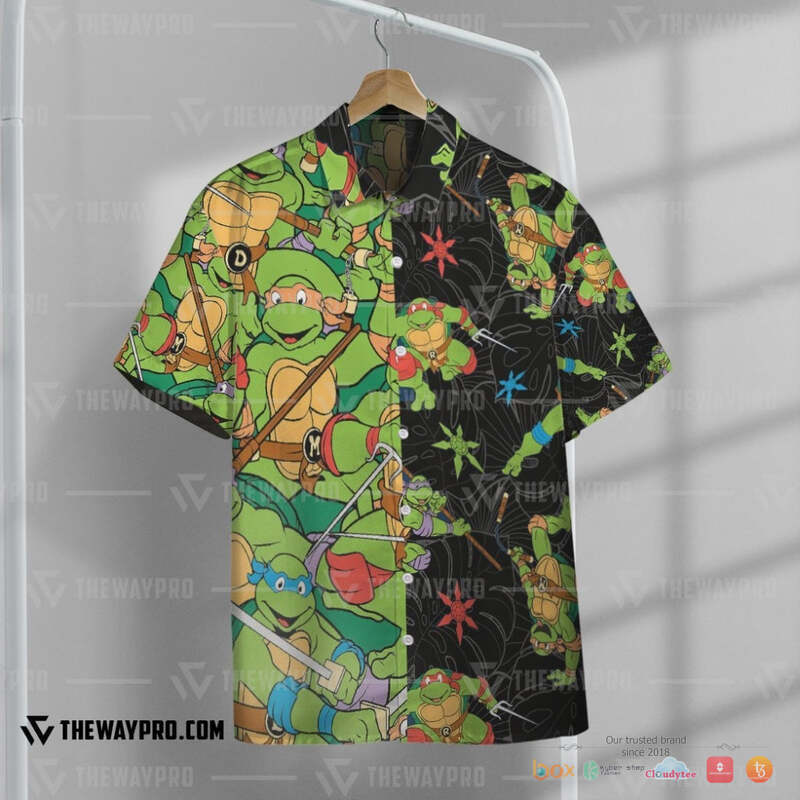 Teenage Mutant Ninja Turtles Characters Black Hawaiian shirt 3 Teenage Mutant Ninja Turtles Characters Black Hawaiian shirt 1 2